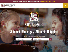 Tablet Screenshot of challengerschool.com